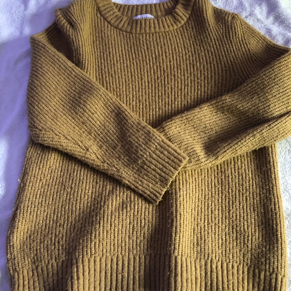 Topshop oversized waffle knit jumper